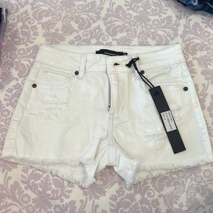 Contraband white denim shorts